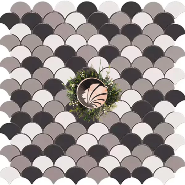 Gresite Escama Frappe Mate color gris, blanco, negro Soul