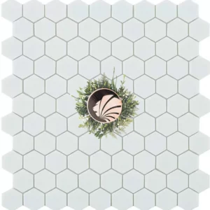 Gresite hexagonal blanco mate 910