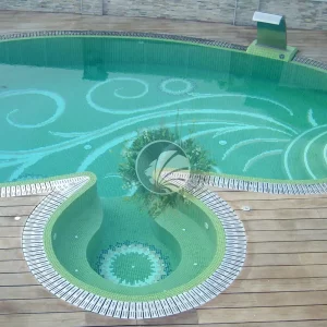 albardilla de piscina con piedra coronacion