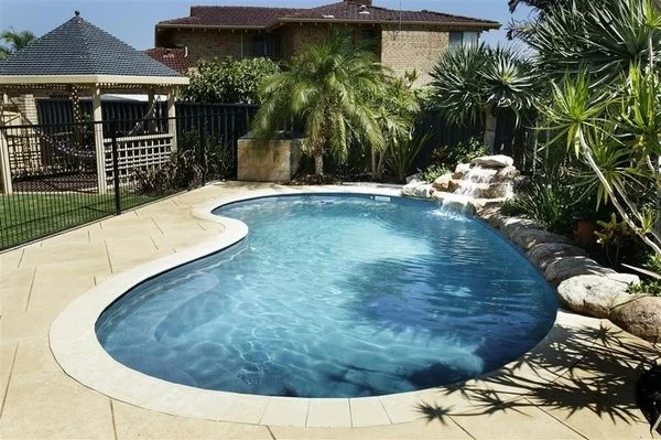 piscina forma de riñon