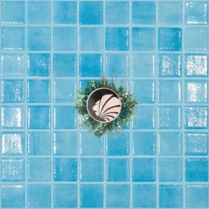 Gresite piscina niebla azul turquesa 38x38 501