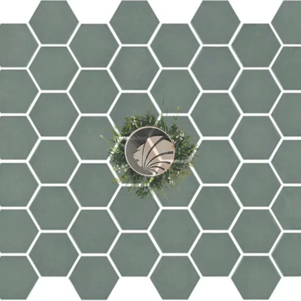 Gresite hexagonal caqui mate 50x44