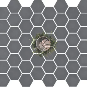 Gresite hexagonal gris mate