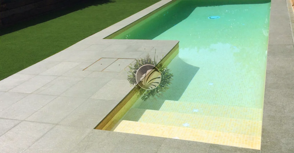 gresite amarillo piscina