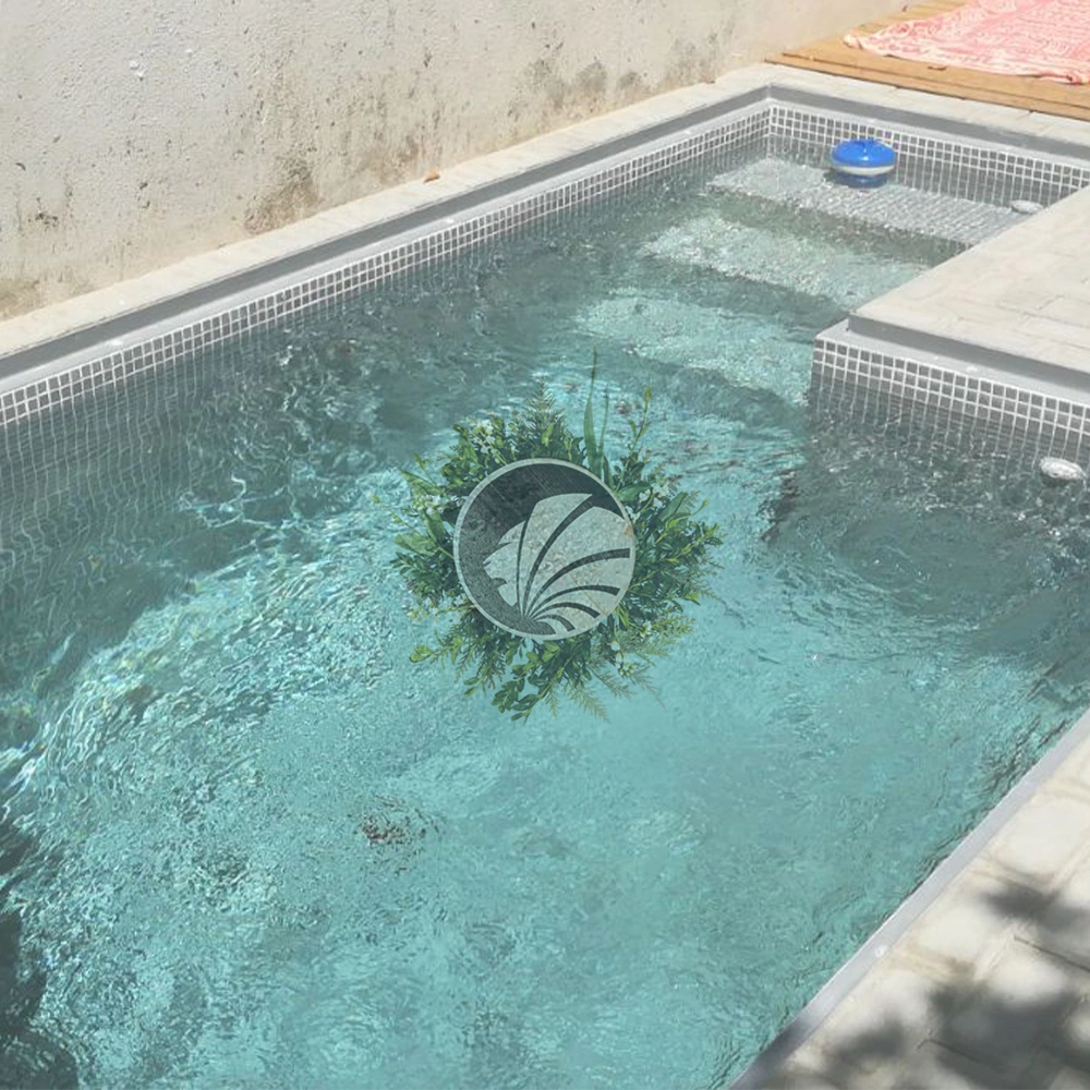 piscina gris con gresite liso 258
