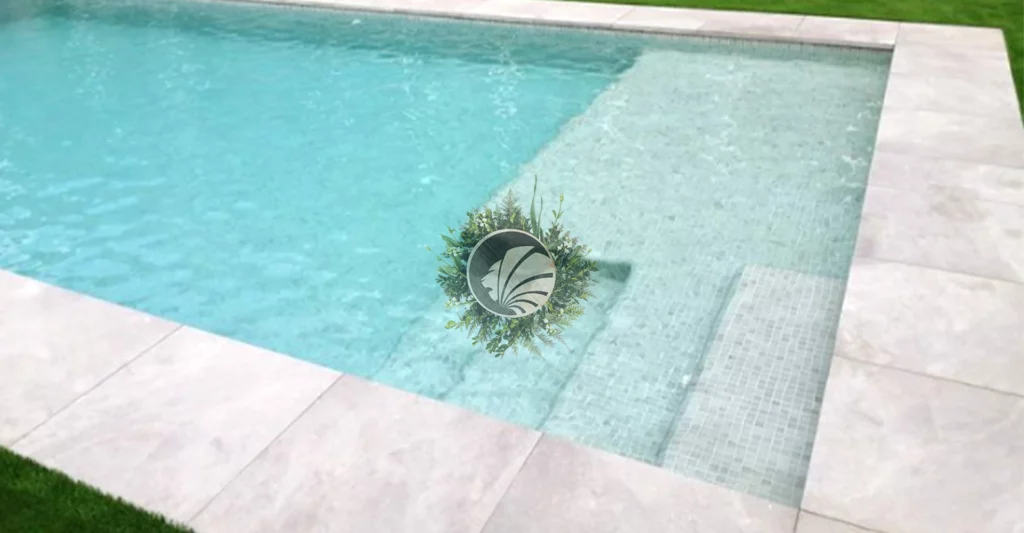 piscina gris con gresite niebla gris claro 514