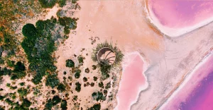 piscinas de color rosa