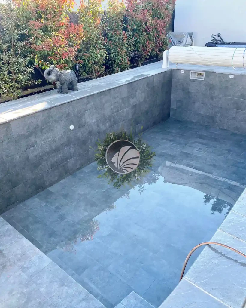 piscina porelánico gris antracita