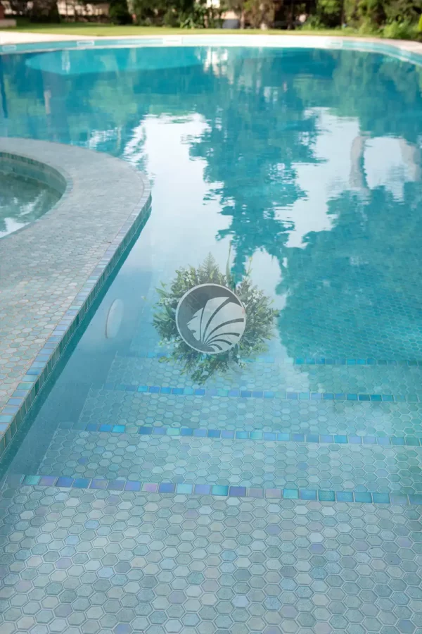 gresite hexagonal piscina