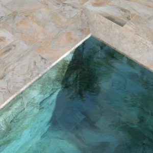 borde piscina porcelanico imitacion piedra moderno esquina