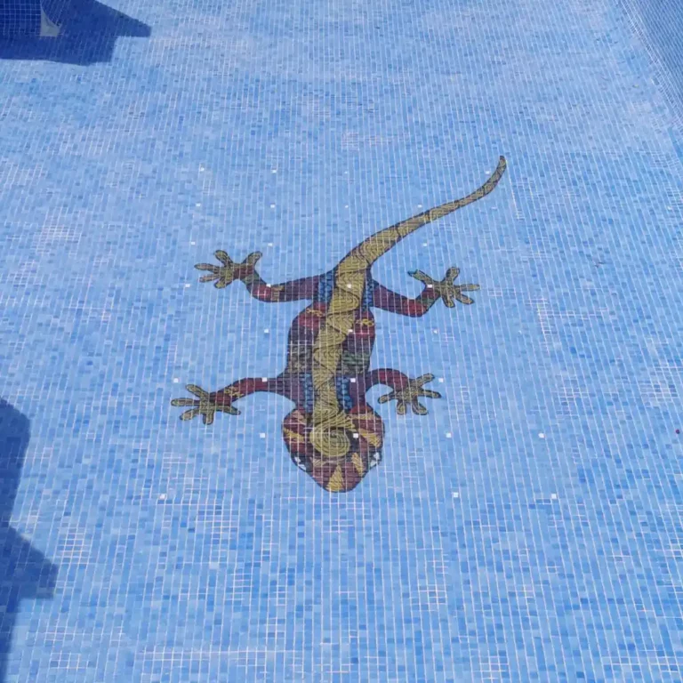 gresite piscina dibujos 3d salamandra colores