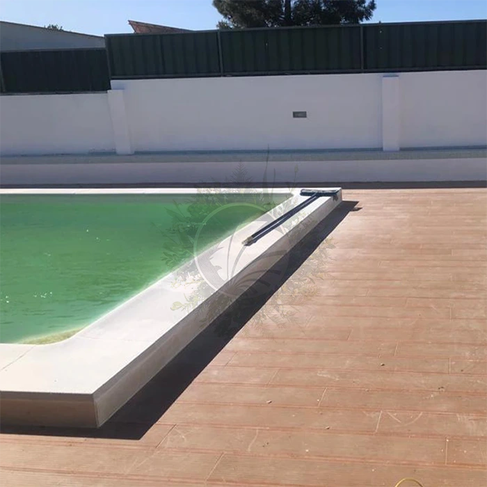 piscina con borde blanco