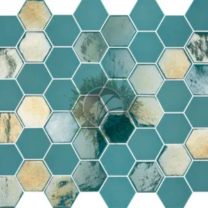 Mosaico Hexagonal Turquesa